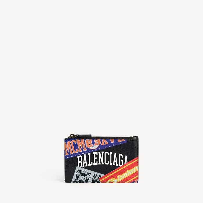Men's Cash Large Long Coin And Card Holder in Black/multicolor - Men | Balenciaga Netherlands EN - Image 1