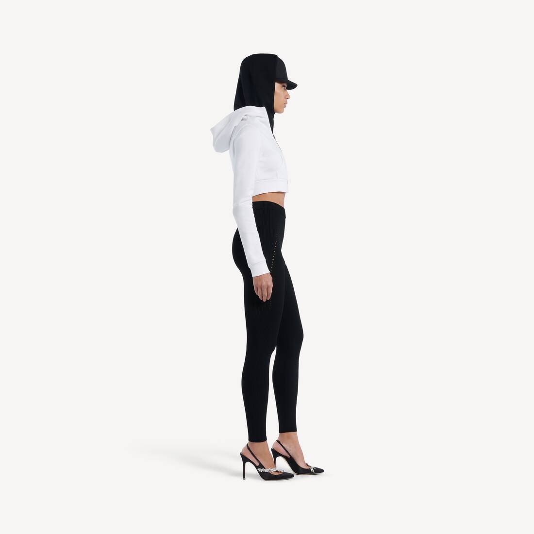 Sudadera Con Capucha Techwear Cocoon para Mujer en Blanco | Balenciaga Espa&ntilde;a ES - Image 3