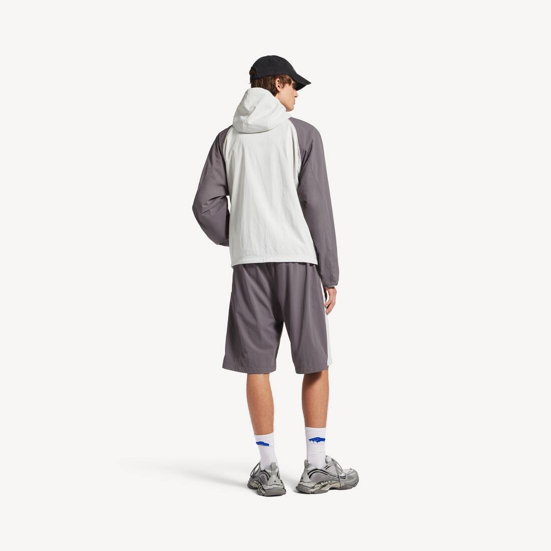 Men's Tracksuit Shorts in Light Grey | Balenciaga United States EN - Image 4