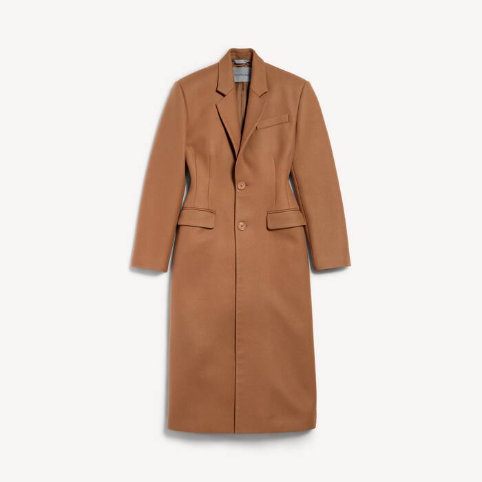 Cappotto Monopetto da Donna in Cammello - Donna | Balenciaga Italia IT - Image 2