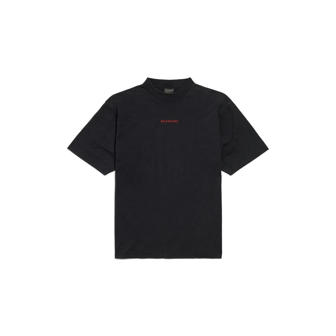 トップス Balenciaga Summer Polyester Jersey Black BALENCIAGA Oversized Logo-Embroidered Cotton-Jersey T-Shirt