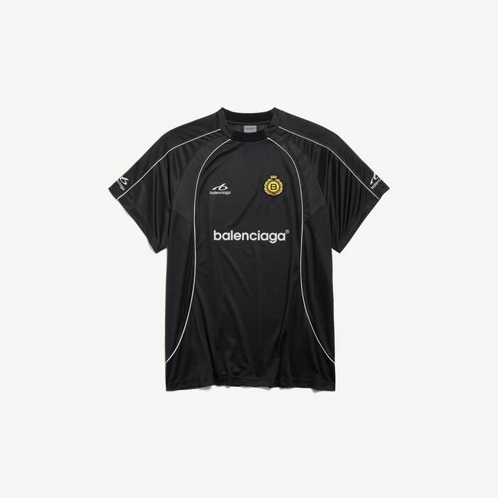 Men's Soccer Oversized T-shirt in Black - Men | Balenciaga United States EN - Image 2