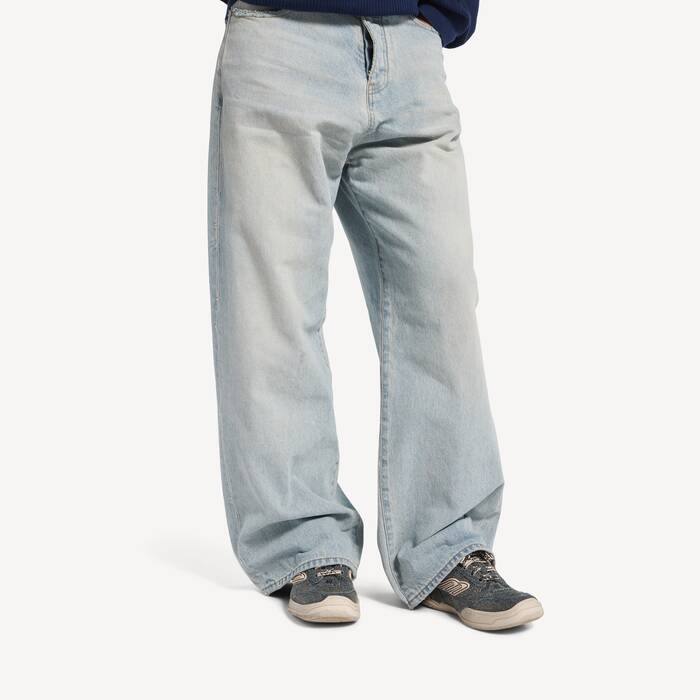 Men's Hamptons Denim Sneaker in Blue/off White - Men | Balenciaga Canada EN - Image 2