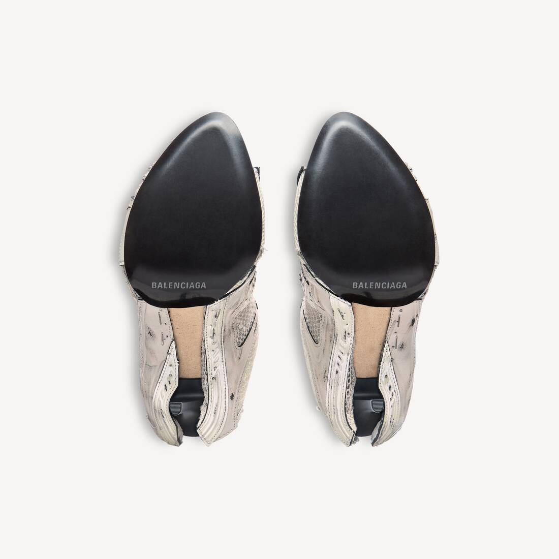 Sandale &Agrave; Talon Stapler pour Femme en Gris | Balenciaga France FR - Image 7