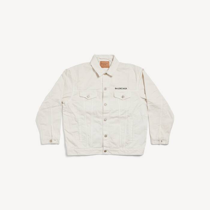 Denim Jacket Regular Fit in White | Balenciaga Canada EN - Image 1