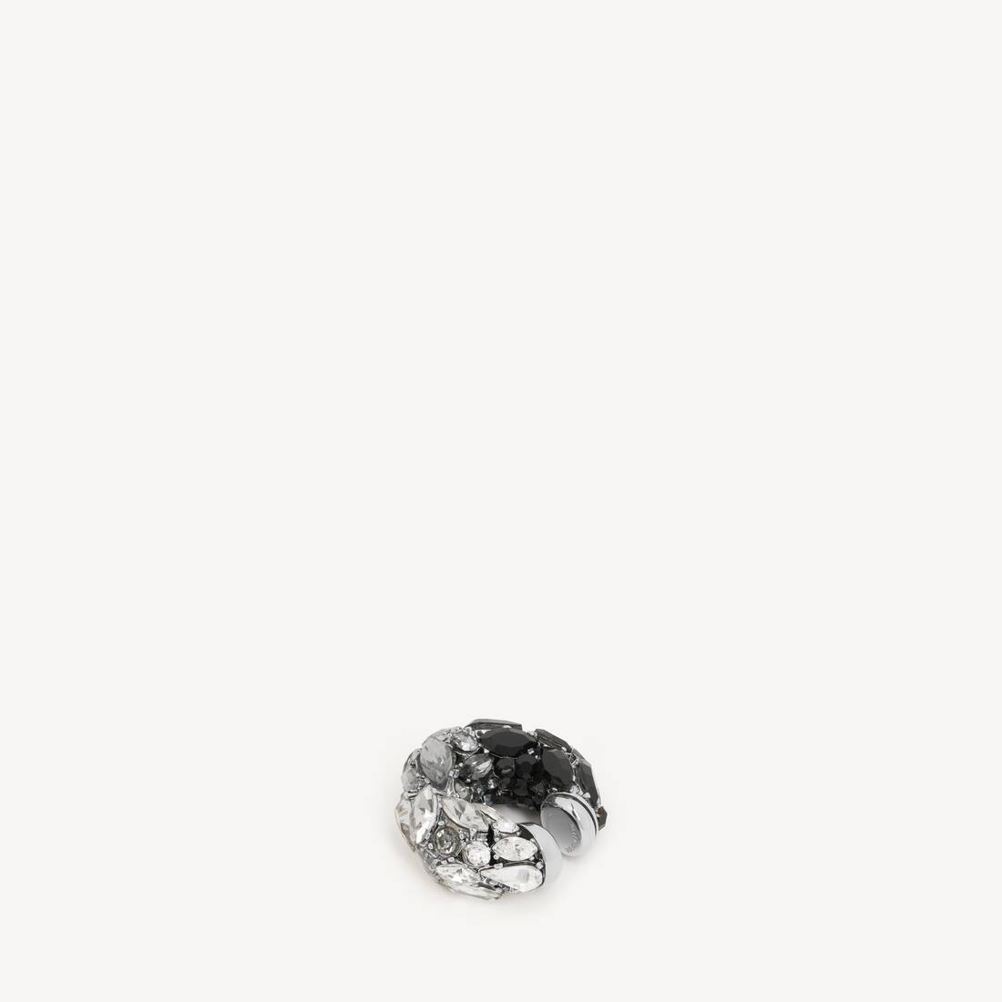 Women's Eisa Xs Ear Cuff in Black/crystal/dark Ruthenium | Balenciaga United States EN - Image 2