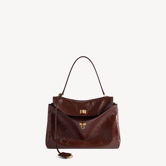 Rodeo Handtasche Mittel f&uuml;r Damen in Schokoladenbraun - Damen | Balenciaga &Ouml;sterreich DE - Image 1