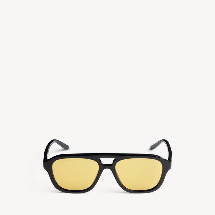 남성 데일리 파일럿 선글라스 블랙/옐로우 - 남성 | 발렌시아가 대한민국 KO - Image 1