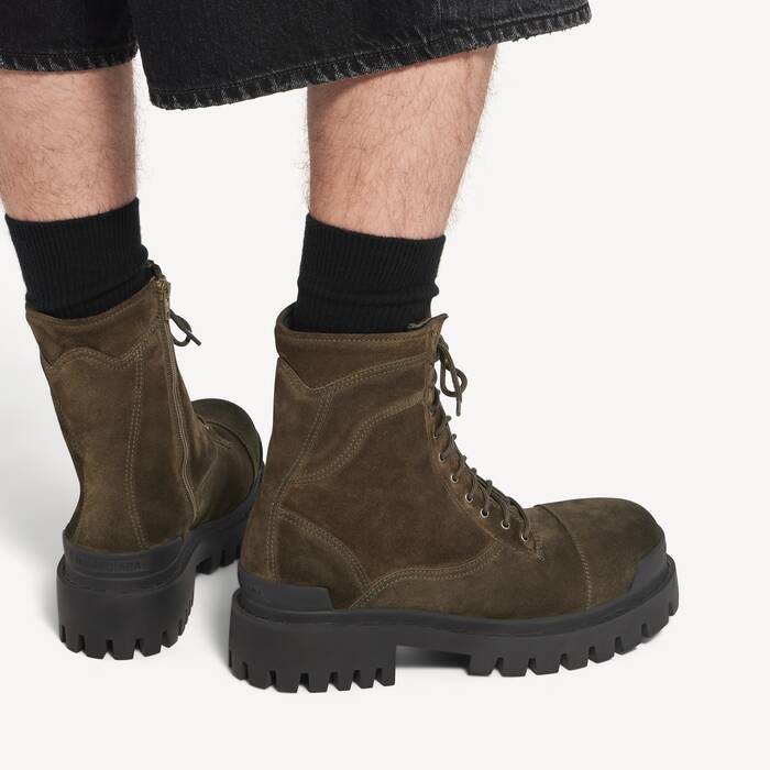 Men's Combat Strike Boot in Olive - Men | Balenciaga Australia EN - Image 3