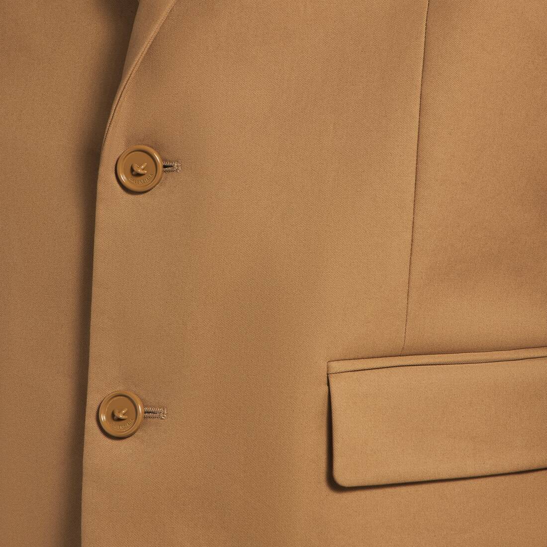 Veste &Agrave; Simple Boutonnage Fit Normal pour Homme en Camel | Balenciaga France FR - Image 6