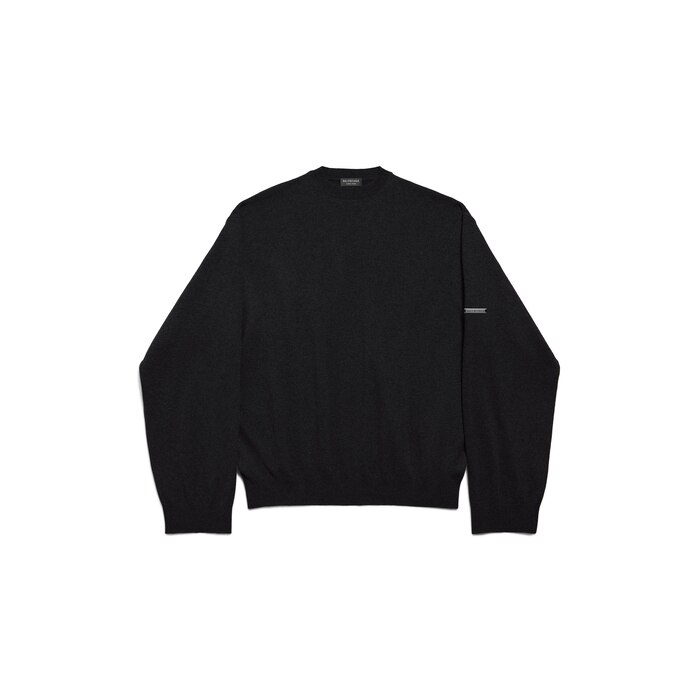 BALENCIAGA グレー クルーネック スウェット　archive Women's Ceo Team Logo Shirt Collar Crewneck in Heather Grey