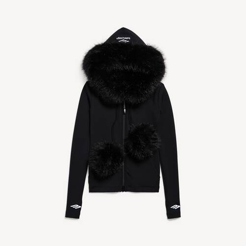 furry zip-up hoodie