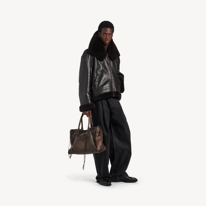 Men's Le City Bag Large in Brown/caramel - Men | Balenciaga Canada EN - Image 3