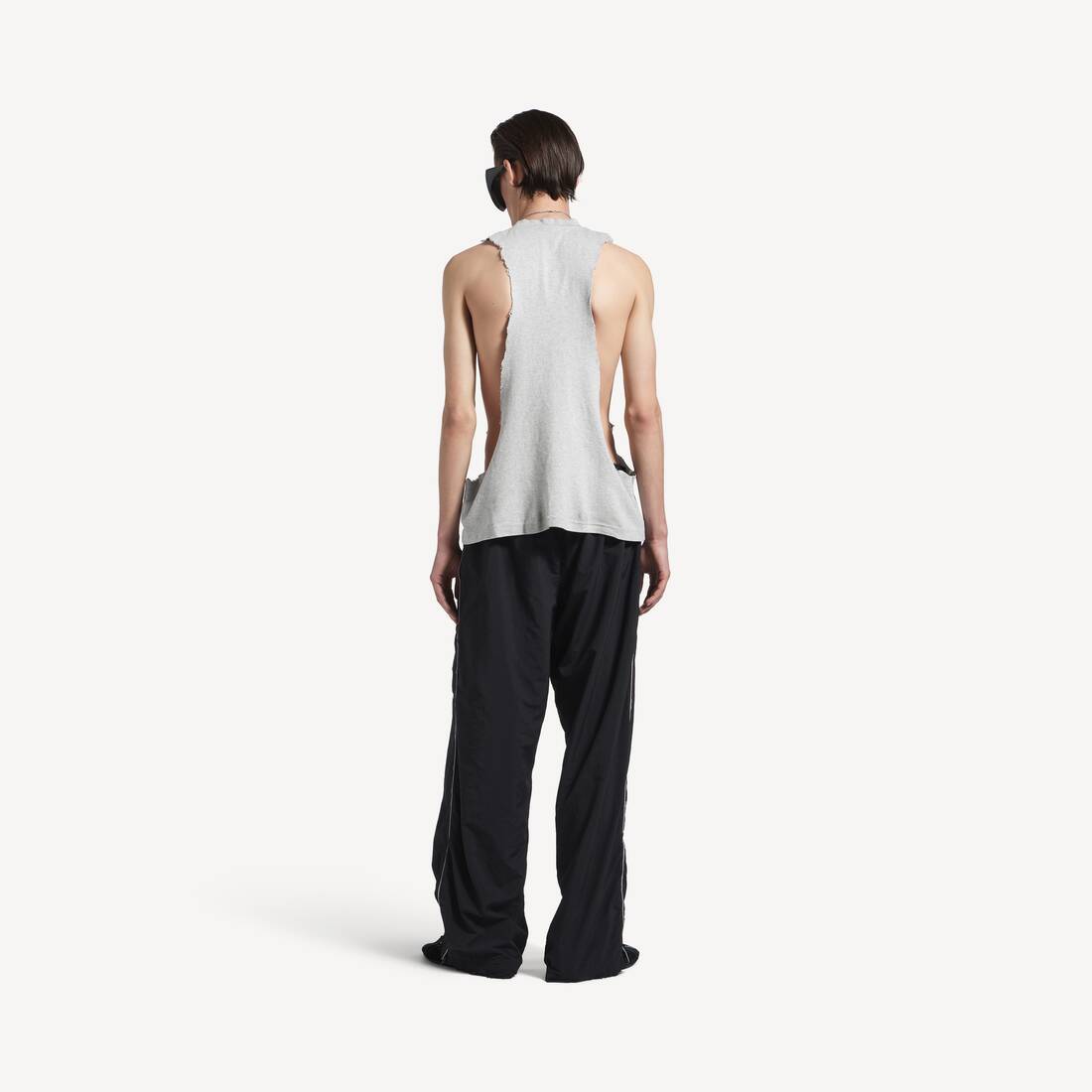 Men's Ripped Tank Top in Light Heather Grey | Balenciaga Sweden EN - Image 4