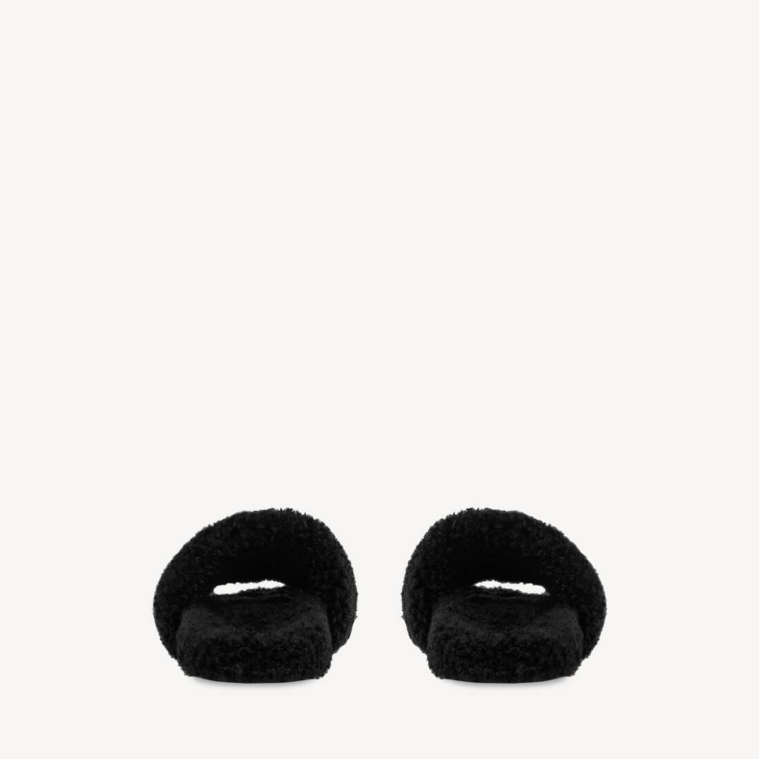 Mule Ouverte Furry pour Femme en Noir | Balenciaga Belgique FR - Image 4
