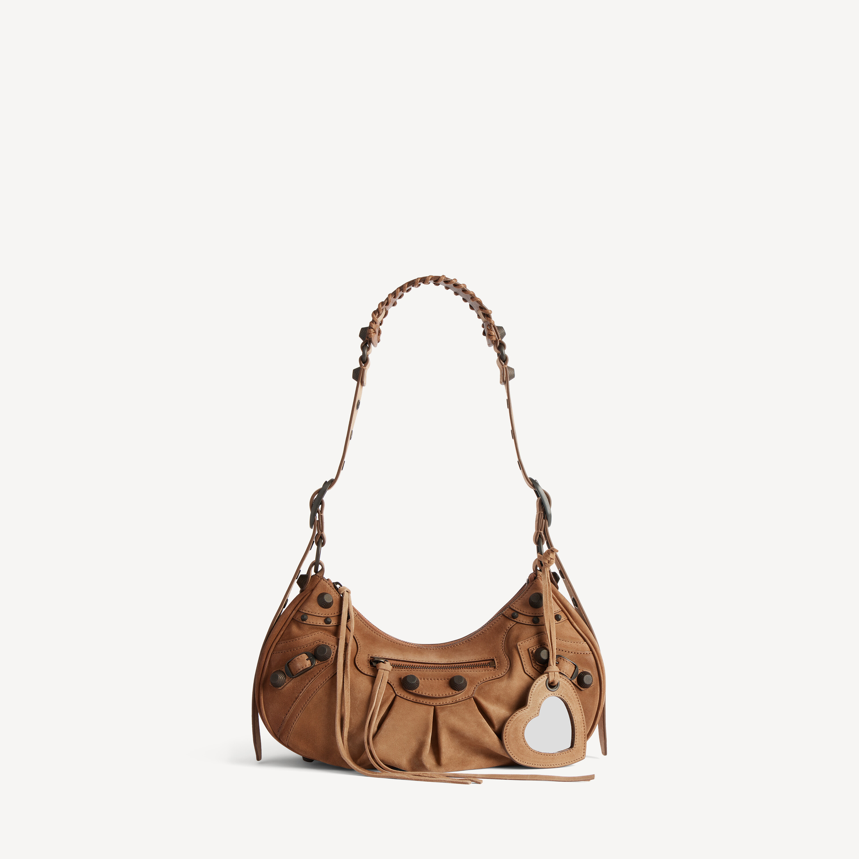 Women's Le Cagole Shoulder Bag Small in Camel | Balenciaga JP