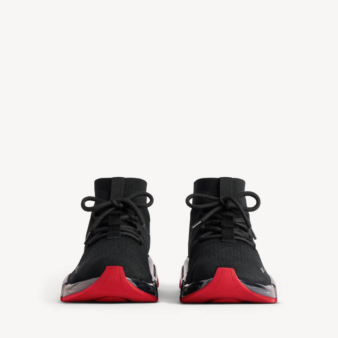 Men's Speed 2.0 Lace-up Recycled Knit Sneaker in Black/red | Balenciaga Mexico EN - Image 3