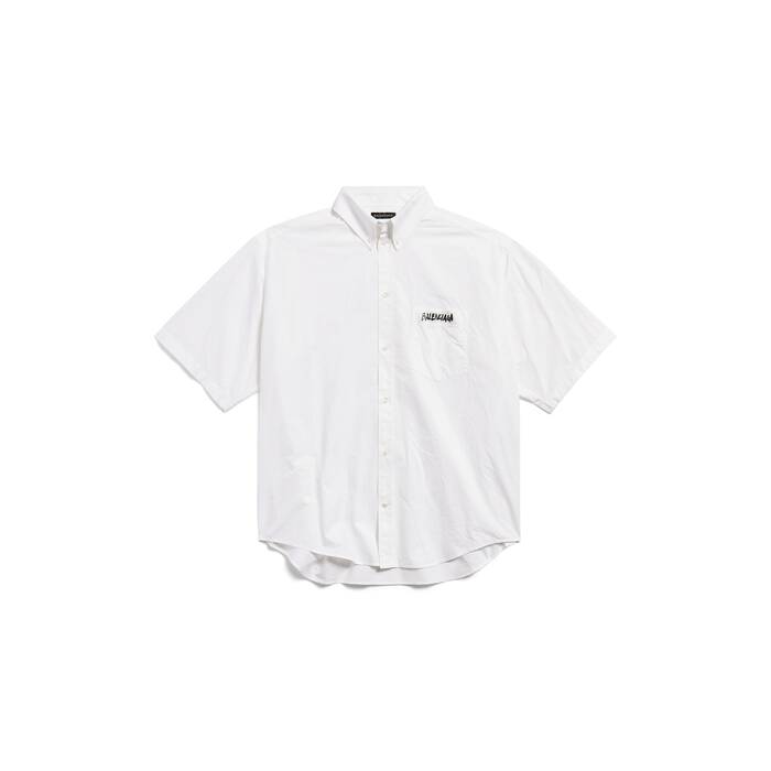 masking tape short sleeve shirt large fit