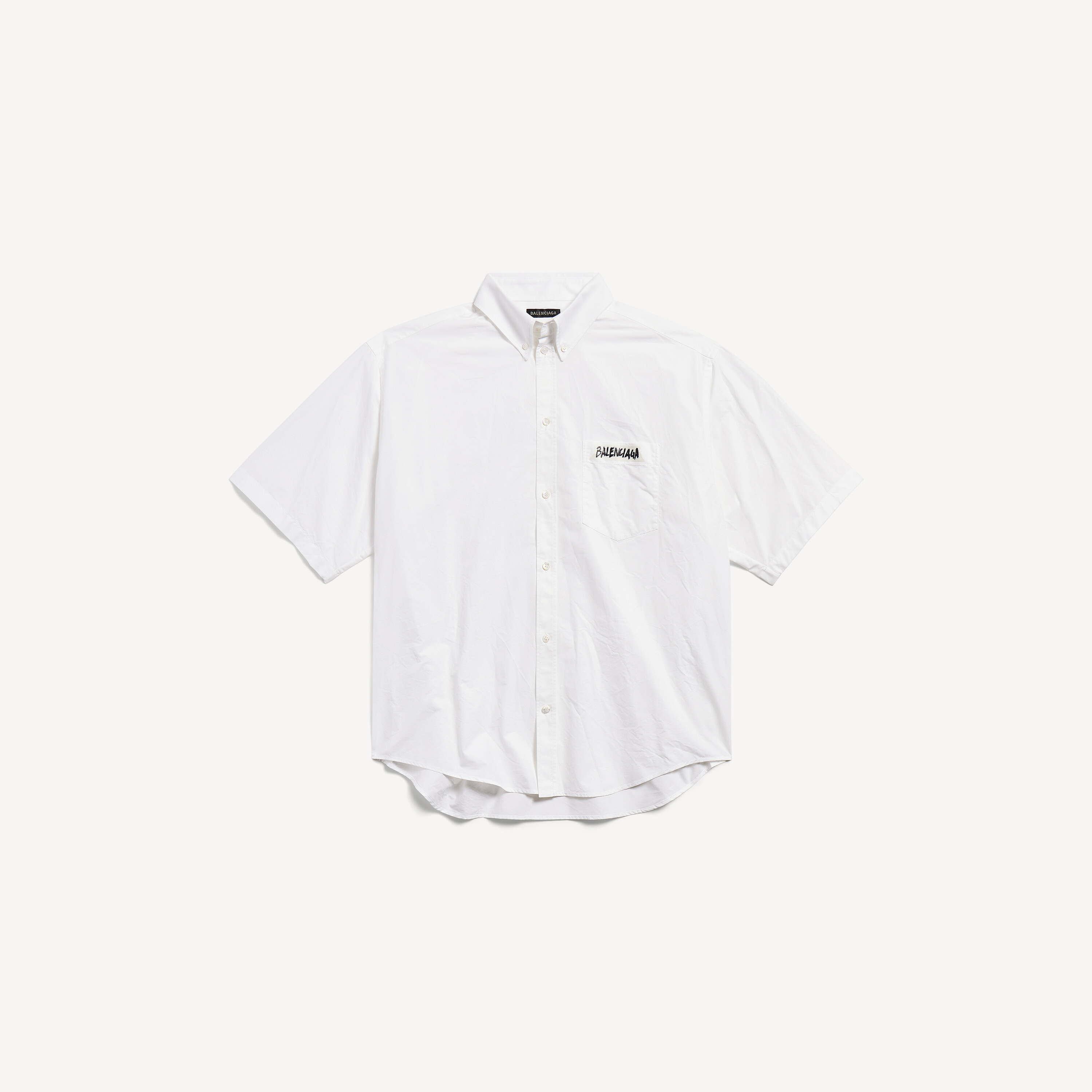 Masking tape short sleeve shirt large fit