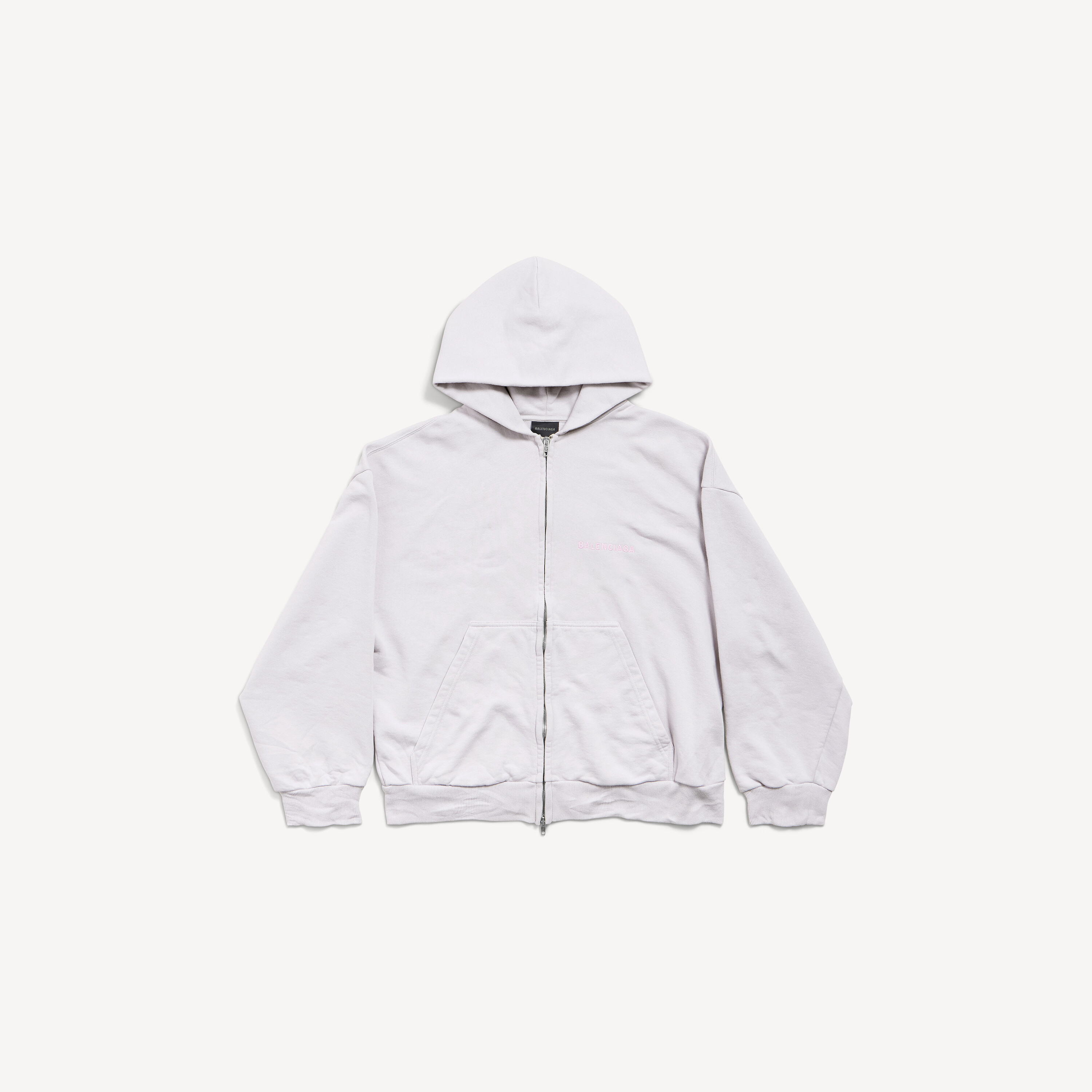Balenciaga back regular fit zip-up hoodie Balenciaga back regular fit zip-up hoodie