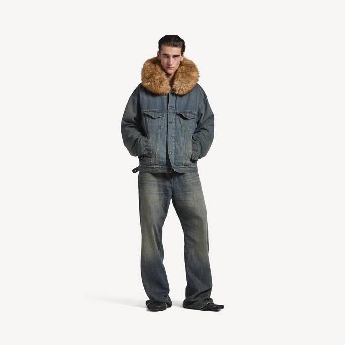 Veste Boxy pour Homme en Bleu - Homme | Balenciaga Luxembourg FR - Image 3