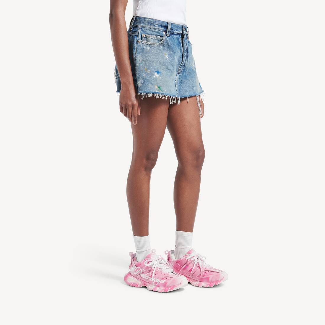 Zapatillas Track Stencil Logo para Mujer en Rosa/blanco | Balenciaga Espa&ntilde;a ES - Image 7