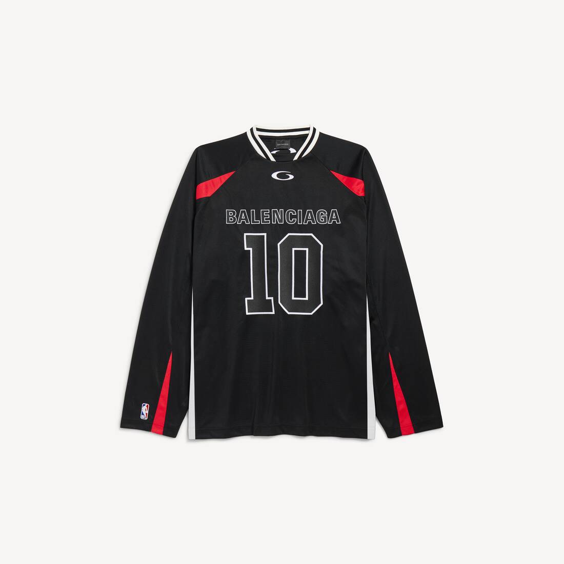 Men's Balenciaga | Nba Collaboration Oversized Long Sleeve T-shirt in Black/multicolor