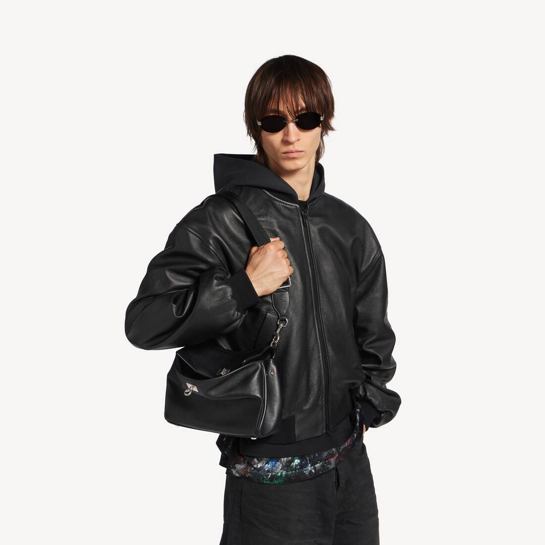 Rodeo Messenger Tasche Klein f&uuml;r Herren in Schwarz | Balenciaga Deutschland DE - Image 8