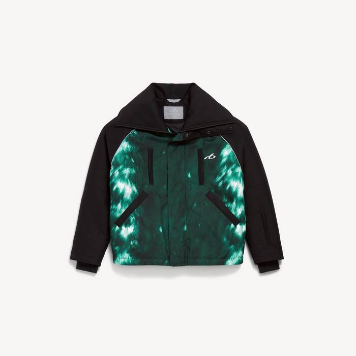 Men's Bodies High Collar Techwear Parka in Dark Green - Men | Balenciaga United Kingdom EN - Image 2