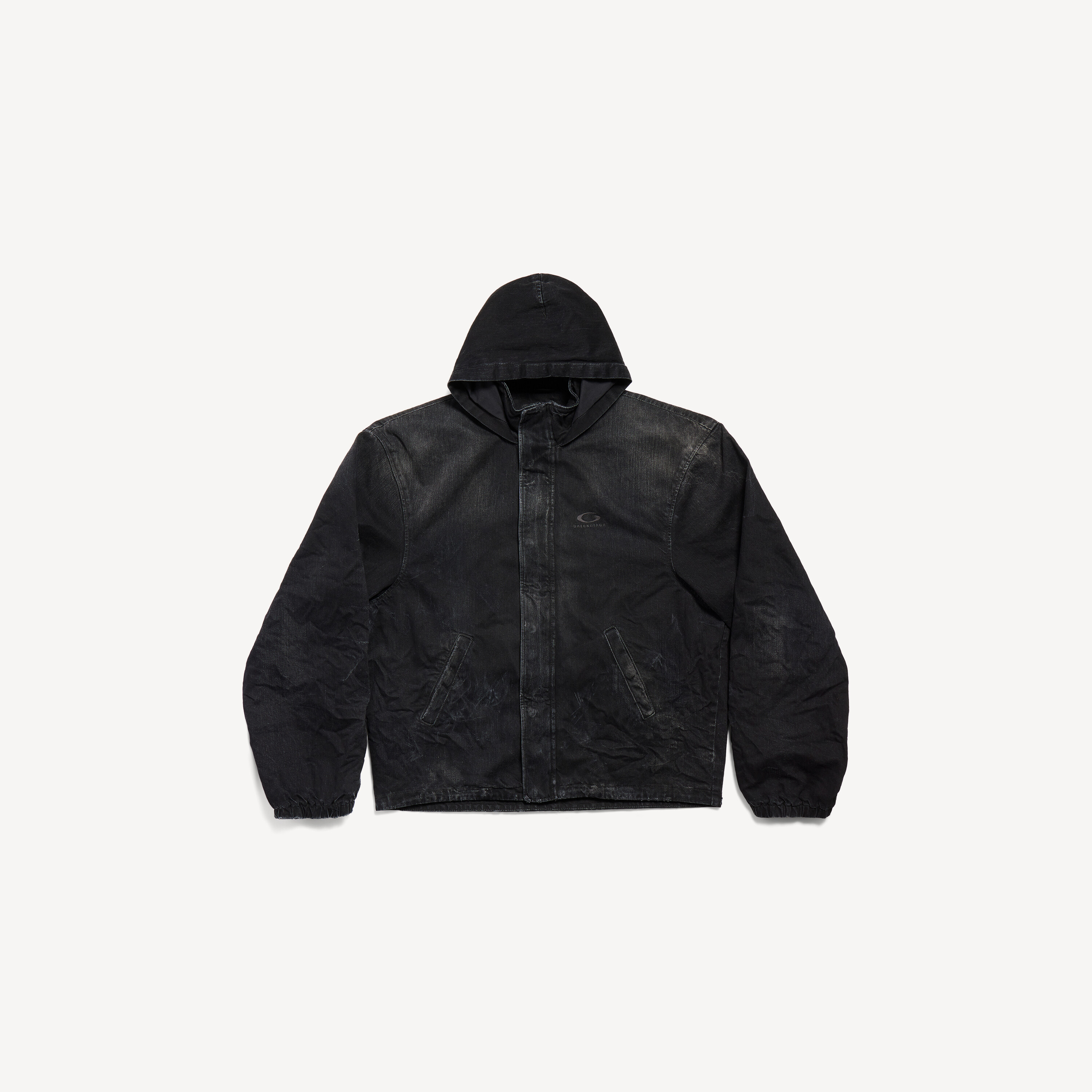 週末限定　BALENCIAGA ブラック フーディッドジャケット 850057TTW671037_F.jpg?v=5