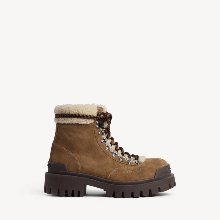Stivali Invernali Combat Strike da Uomo in Noce - Uomo | Balenciaga Italia IT - Image 1