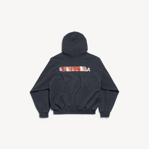 taped balenciaga back medium fit hoodie 