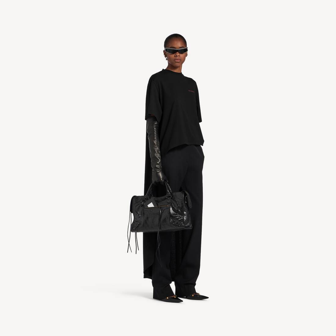 Women's Balenciaga Back Gradient Train T-shirt in Black | Balenciaga Australia EN - Image 2