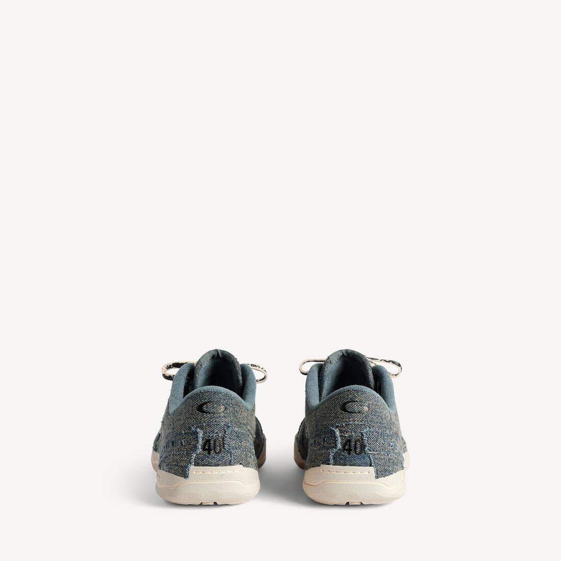 Women's Hamptons Denim Sneaker in Blue/off White | Balenciaga Romania EN - Image 3