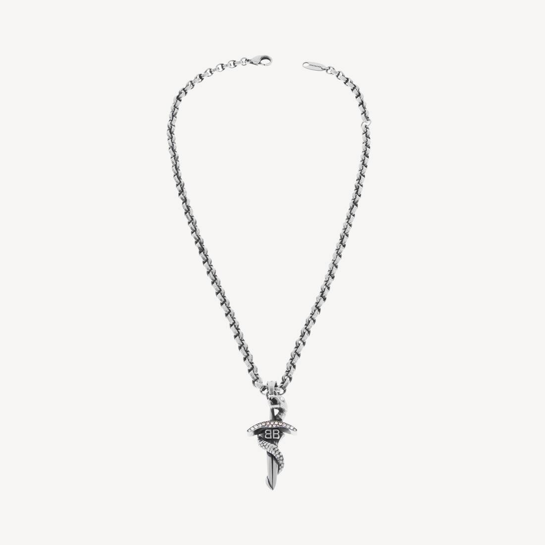 Goth Snake Necklace  in Antique Silver | Balenciaga Macau SAR EN - Image 2
