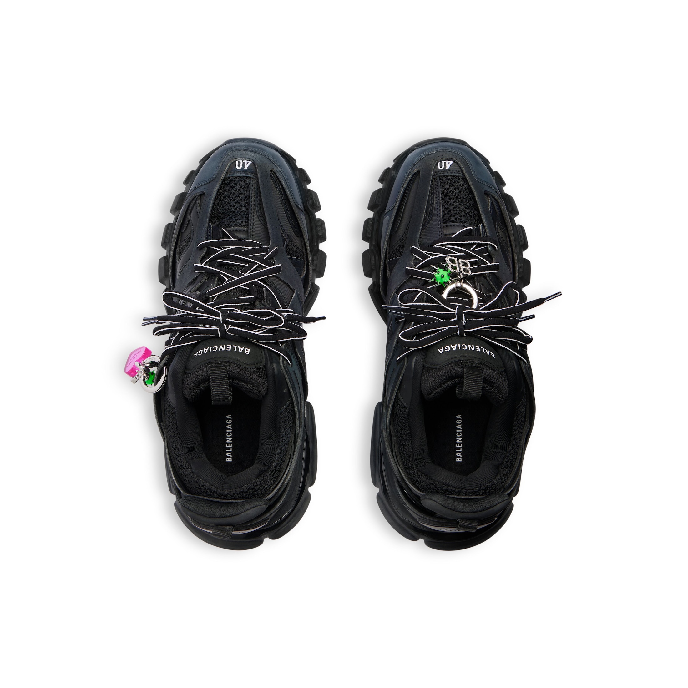 track sneaker with charms