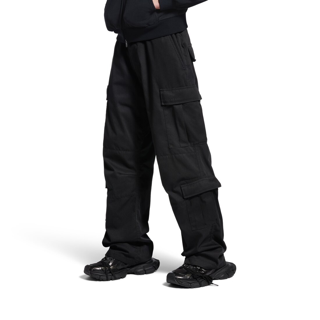 【国内発送】BALENCIAGA Cargo パンツ レギュラーフィット ホワイト の ウィメンズ Cargo パンツ レギュラーフィット
