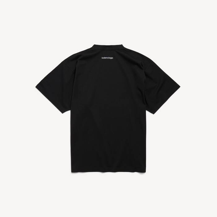 Men's Bodies Medium Fit T-shirt in Black - Men | Balenciaga United States EN - Image 2