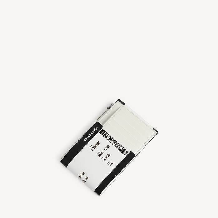 남성 패스포트 보딩 패스 롱 동전 & 카드 홀더 블랙/화이트 - 남성 | 발렌시아가 대한민국 KO - Image 2
