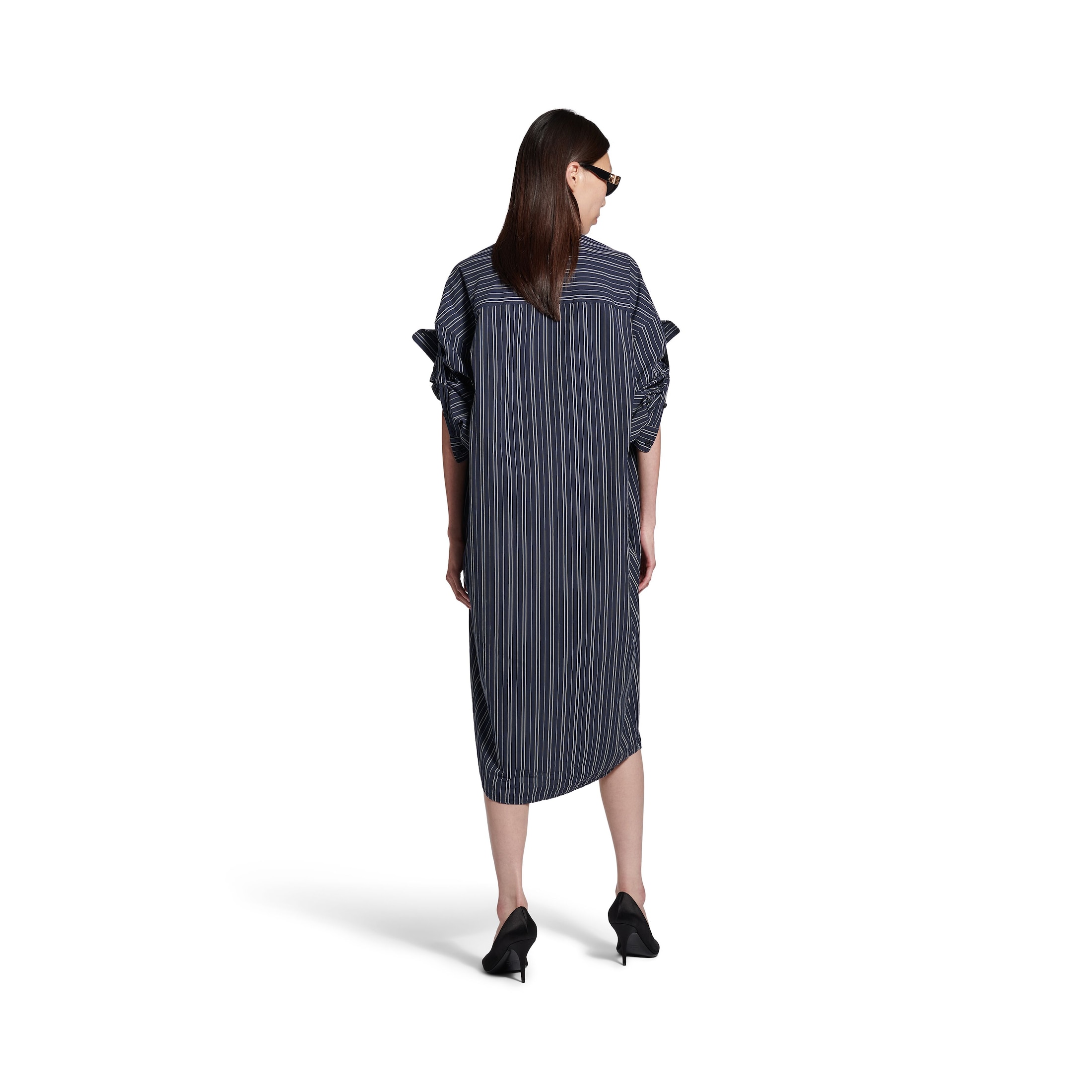 tucked sleeve shirt dress
