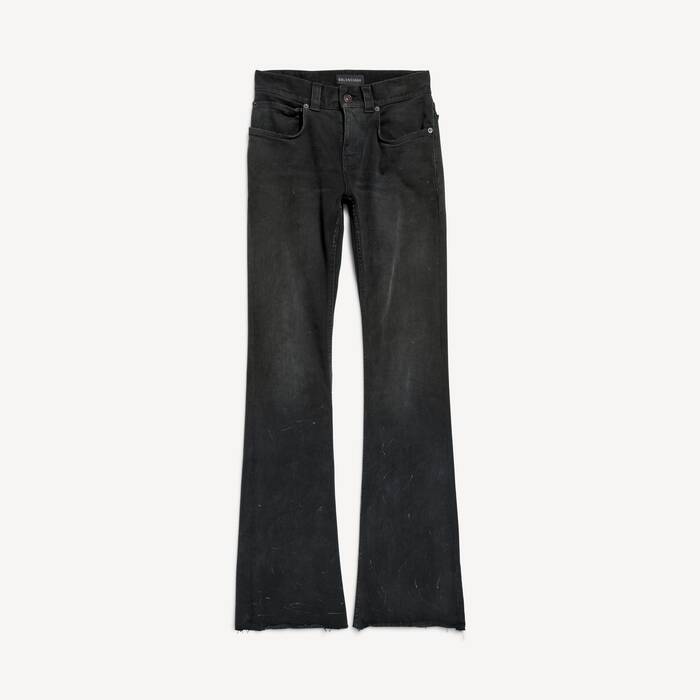 Cal&ccedil;a Bootcut Slim Fit para Ela em Preto/verde/vermelho - Ela | Balenciaga Brasil PT - Image 2