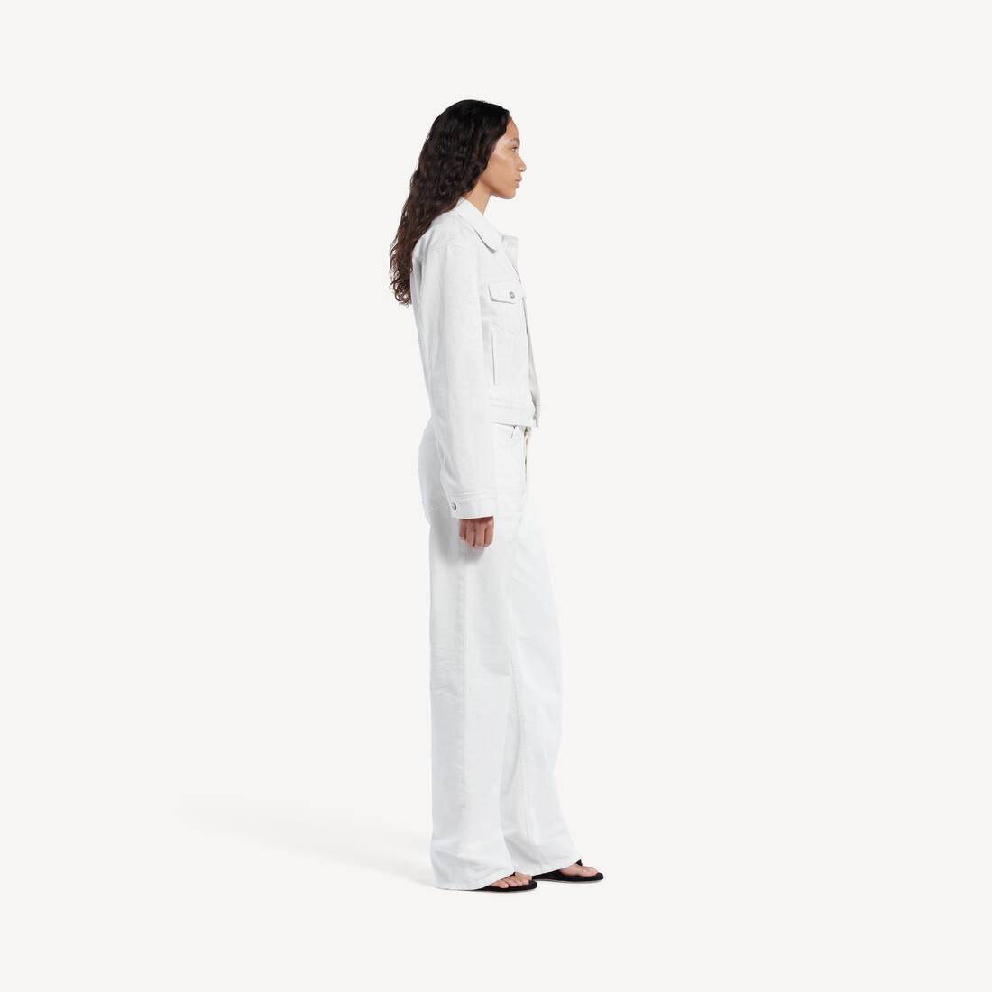 Chaqueta Boxy Cl&aacute;sica Wings para Mujer en Blanco | Balenciaga Espa&ntilde;a ES - Image 3