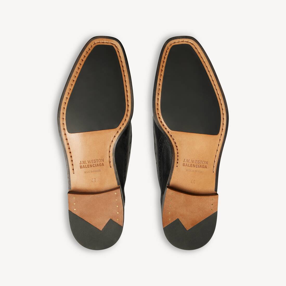 Men's Balenciaga | J.m. Weston D'orsay Oxford Shoe in Black | Balenciaga Canada EN - Image 5