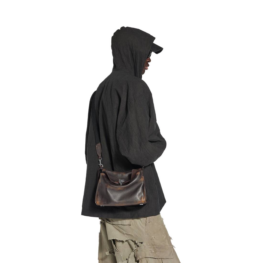 Men's Rodeo Messenger Bag Small in Brown | Balenciaga United States EN - Image 9