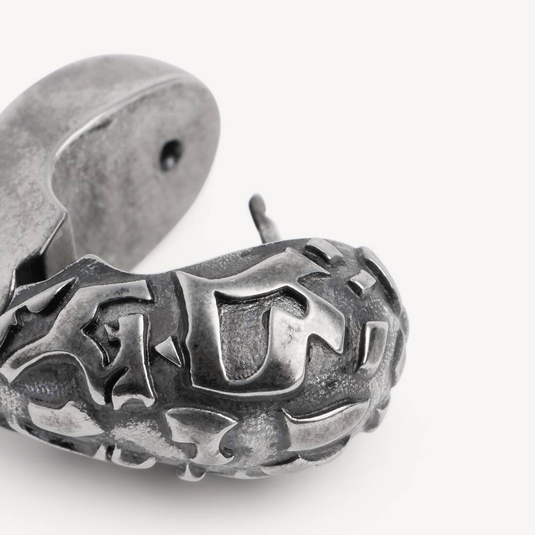 Women's Midnight Xs Earrings in Silver | Balenciaga Hong Kong SAR EN - Image 3