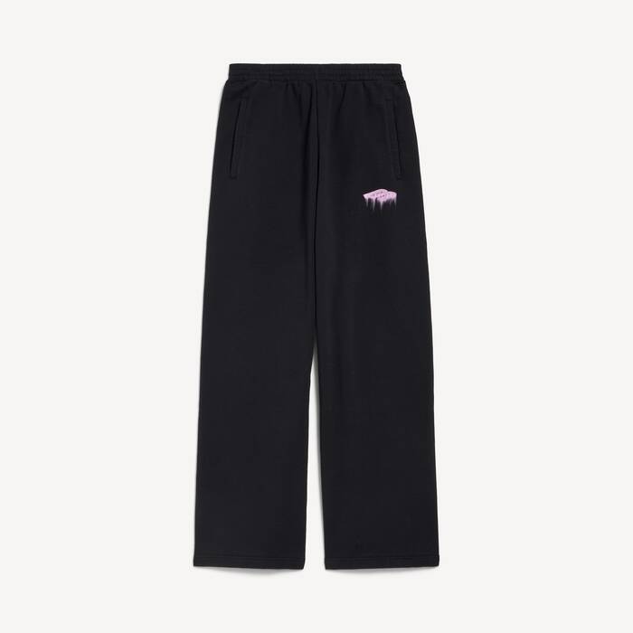 남성 웻 브러시 배기 스웨트팬츠 블랙 - 남성 | 발렌시아가 대한민국 KO - Image 2