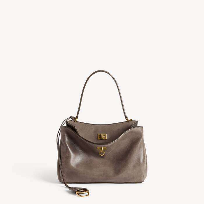 Women's Rodeo Handbag Small in Dark Noix - Women | Balenciaga Denmark EN - Image 1