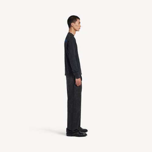 balenciaga back ミディアムフィット ロングスリーブtシャツ