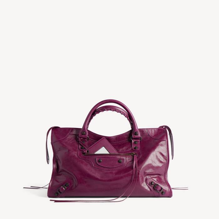 Sac Le City Moyen pour Femme en Prune - Femme | Balenciaga France FR - Image 1