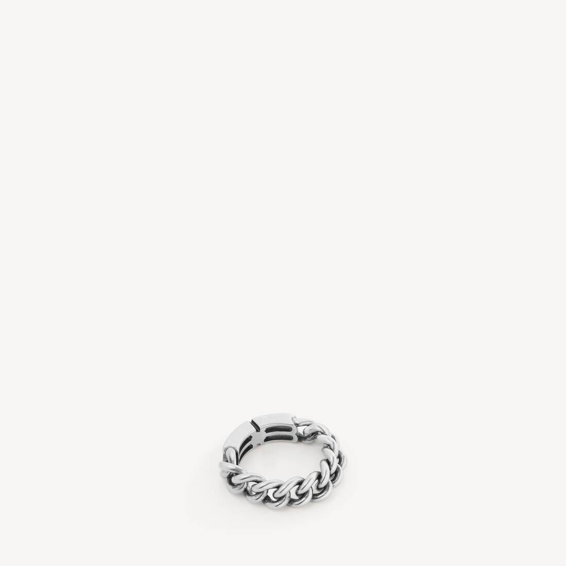 Men's Bb Icon Ring in Antique Silver | Balenciaga Greece EN - Image 2